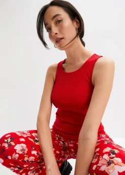 Lot de 2 tops côtelés 100% coton