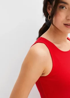 Lot de 2 tops côtelés 100% coton