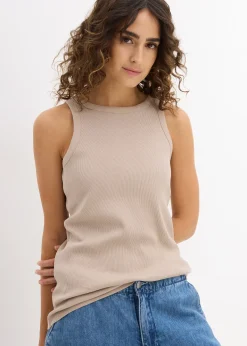 Lot de 2 tops côtelés 100% coton