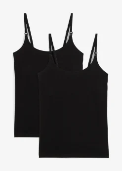Lot de 2 tops d’allaitement en coton