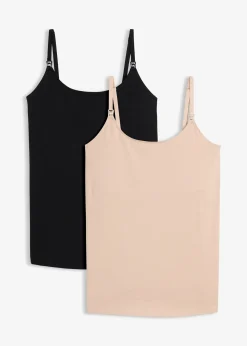 Lot de 2 tops d’allaitement en coton
