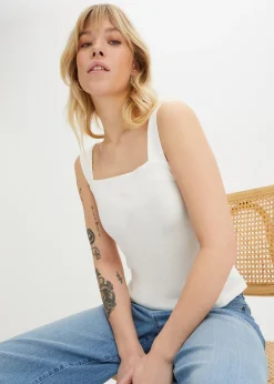 Lot de 2 tops en coton côtelé