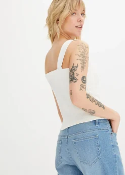 Lot de 2 tops en coton côtelé