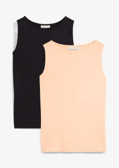 Lot de 2 tops en viscose douce