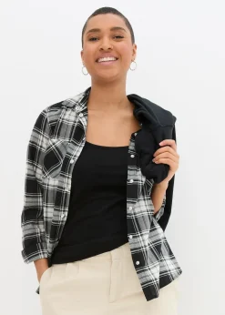 Lot de 2 tops longs coton bretelles spaghetti