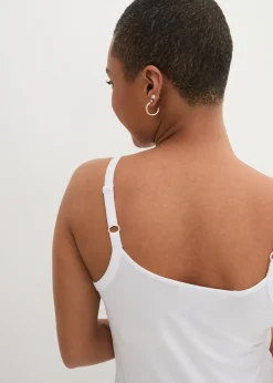 Lot de 2 tops longs coton bretelles spaghetti