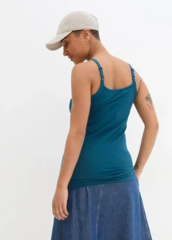 Lot de 2 tops longs coton bretelles spaghetti