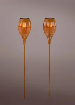 Lot de 2 torches de jardin solaires