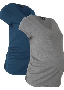 Lot de 2 T-shirts basiques de grossesse