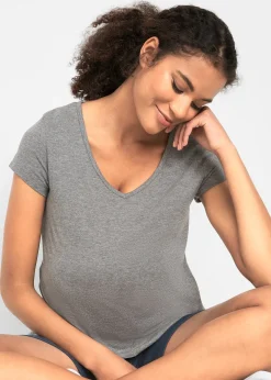 Lot de 2 T-shirts basiques de grossesse