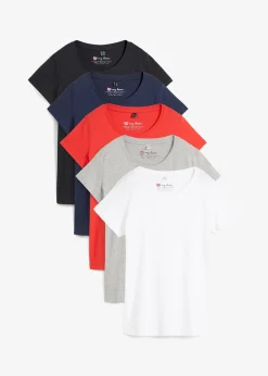 Lot de 5 T-shirts col rond