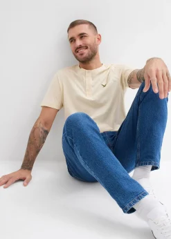 Lot de 3 T-shirts col tunisien 100% coton