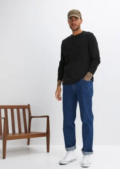 Lot de 2 T-shirts col tunisien 100% coton