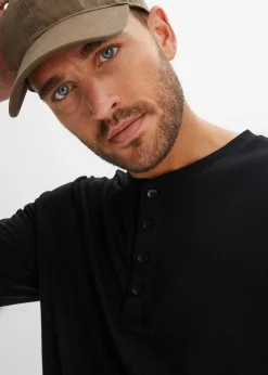 Lot de 2 T-shirts col tunisien 100% coton