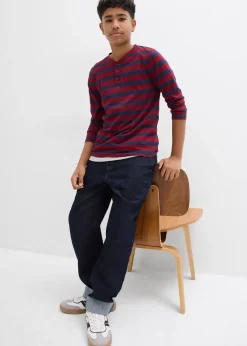 Lot de 3 T-shirts col tunisien 100% coton