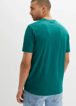 Lot de 2 T-shirts col tunisien 100 % coton