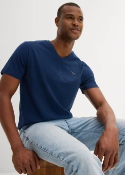 Lot de 2 T-shirts col V 100% coton