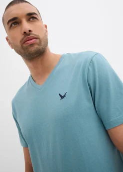 Lot de 2 T-shirts col V 100% coton