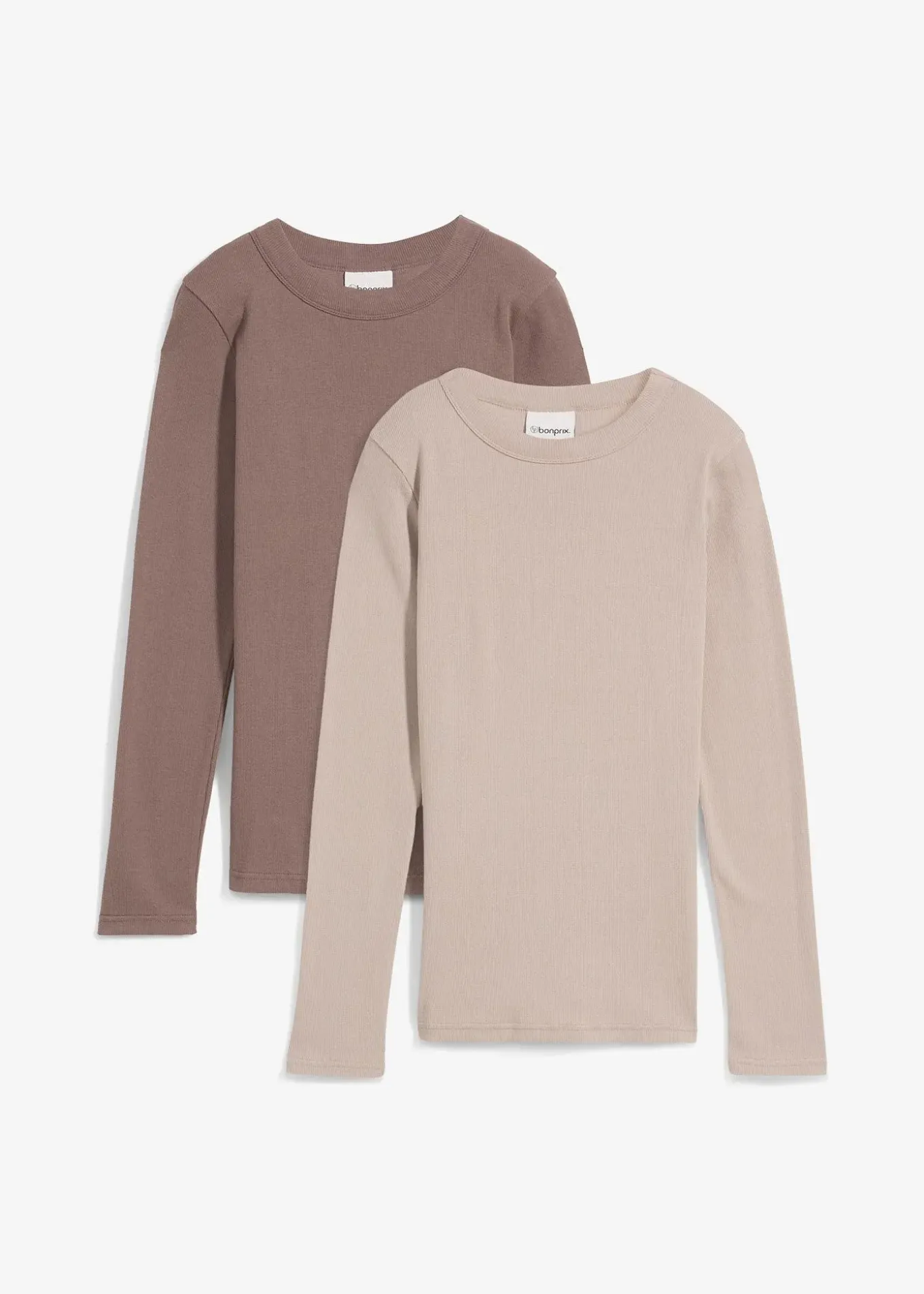 Lot de 2 T-shirts côtelés