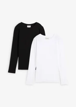 Lot de 2 T-shirts côtelés