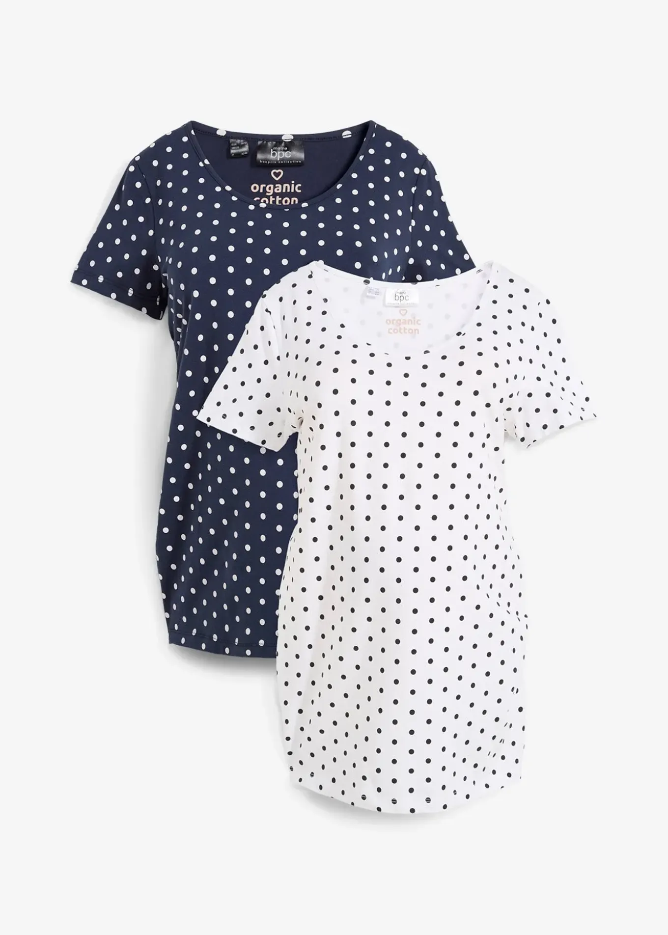 Lot de 2 T-shirts de grossesse en coton