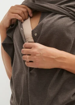 Lot de 2 T-shirts de grossesse et d’allaitement en coton