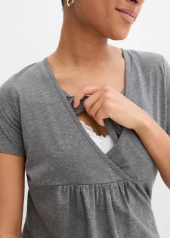 Lot de 2 T-shirts de grossesse et d’allaitement