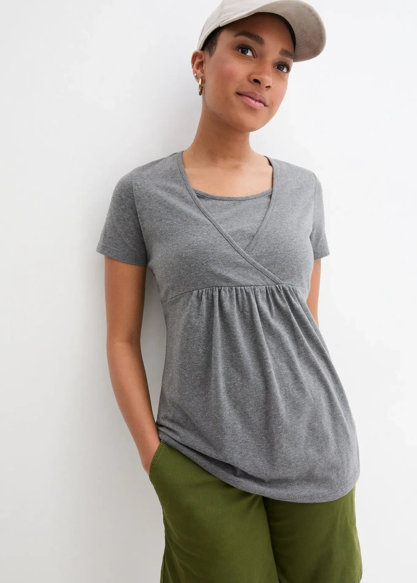 Lot de 2 T-shirts de grossesse et d’allaitement