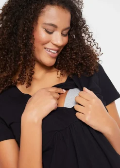 Lot de 2 T-shirts de grossesse et d’allaitement