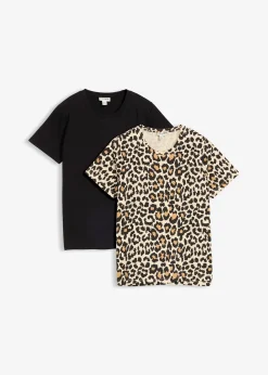 Lot de 2 T-shirts de grossesse et d’allaitement en coton