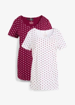 Lot de 2 T-shirts de grossesse en coton