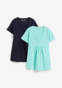 Lot de 2 T-shirts de grossesse et d’allaitement