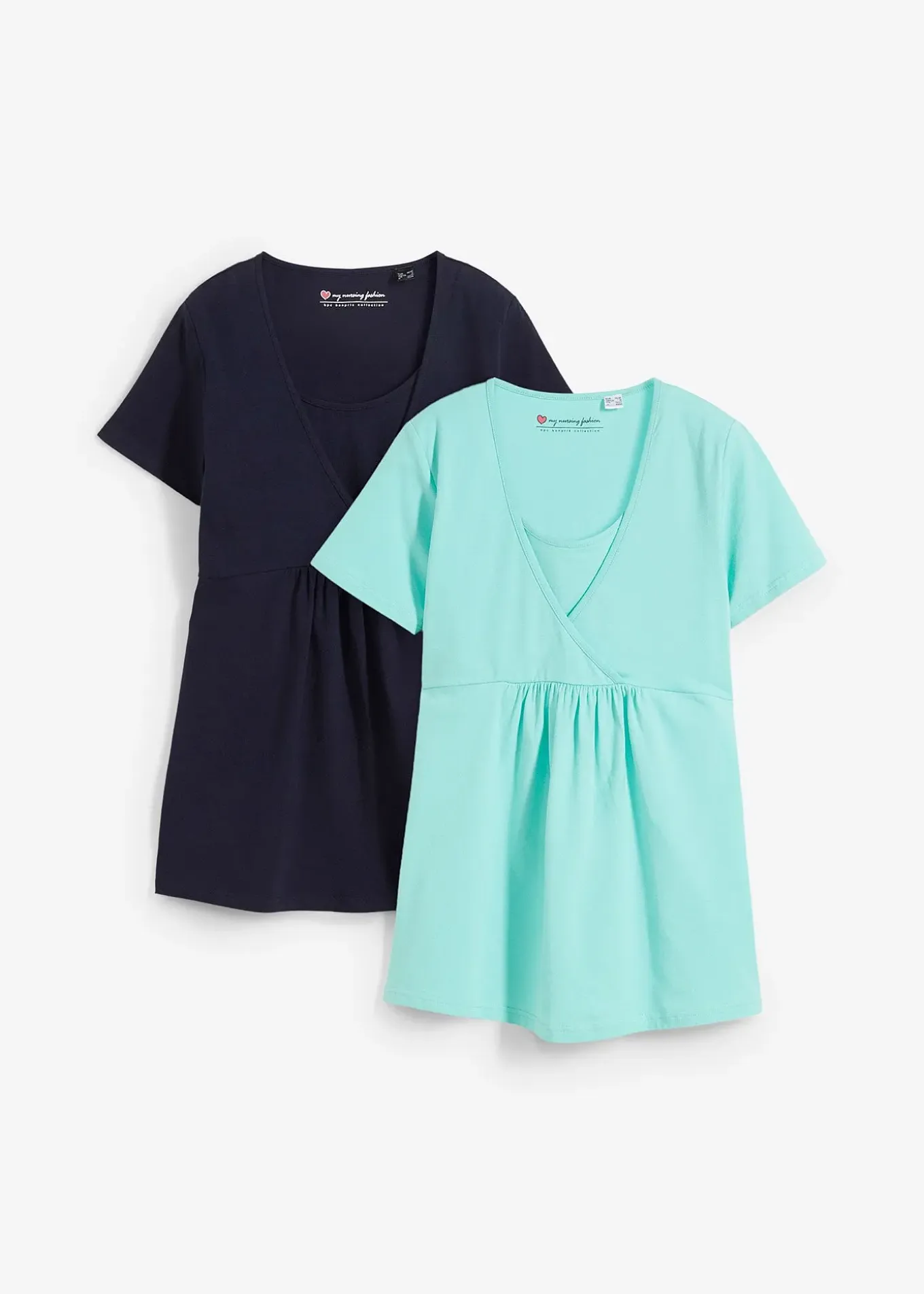 Lot de 2 T-shirts de grossesse et d’allaitement