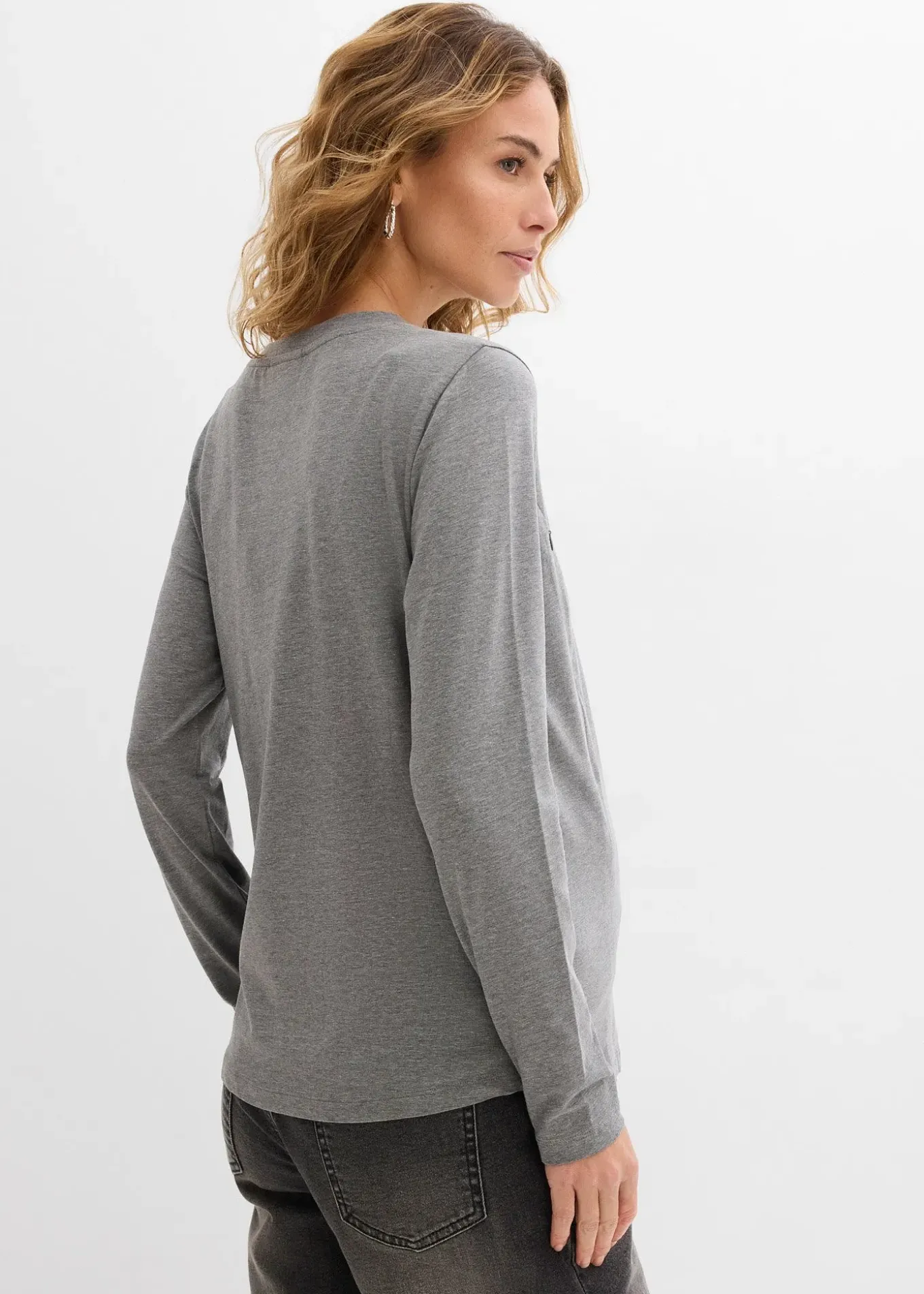 Lot de 2 T-shirts de grossesse avec ouvertures discrètes pour faciliter l’allaitement