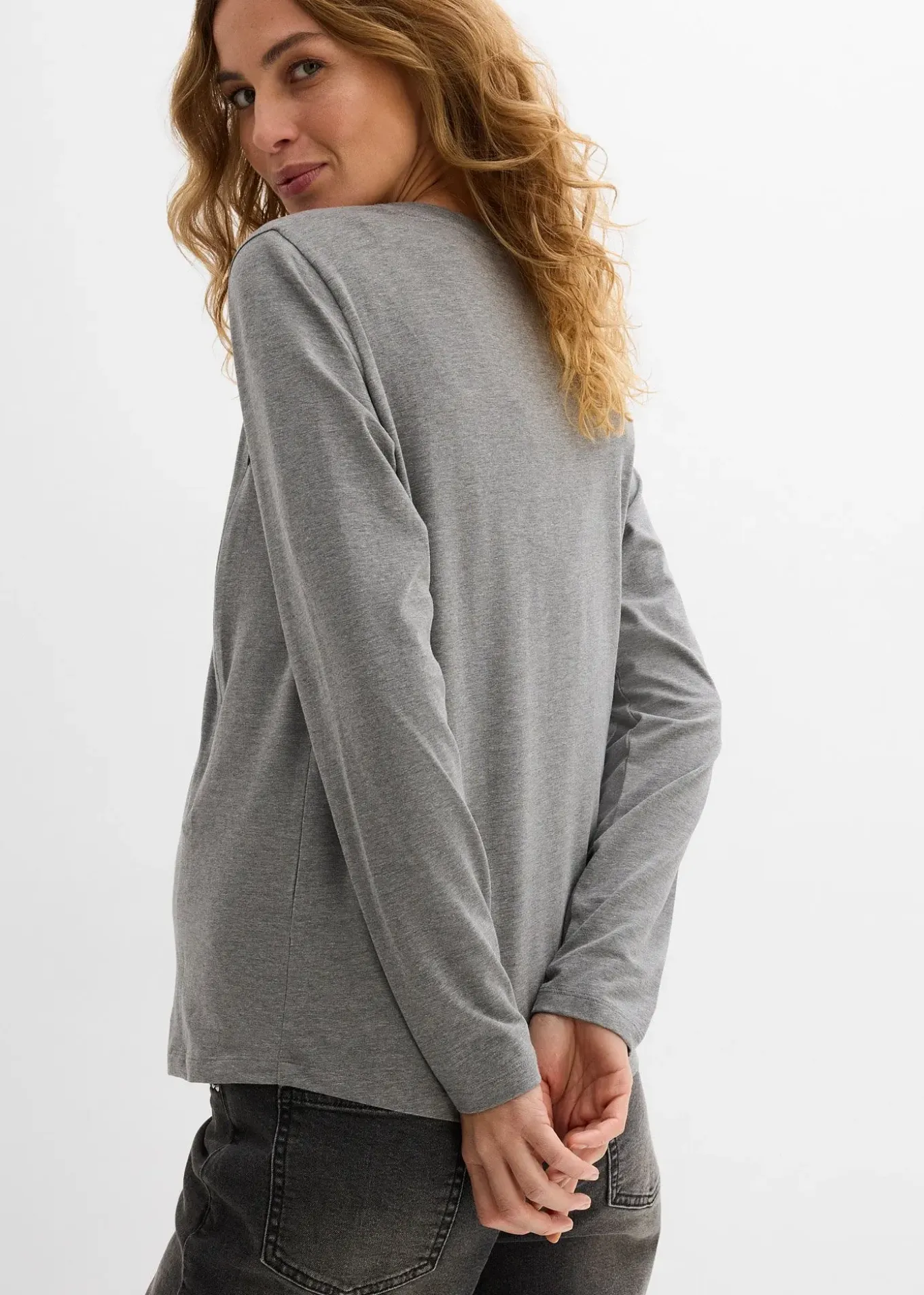 Lot de 2 T-shirts de grossesse avec ouvertures discrètes pour faciliter l’allaitement