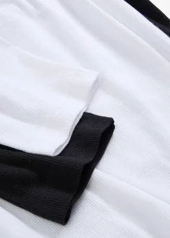 Lot de 2 t-shirts en coton côtelé