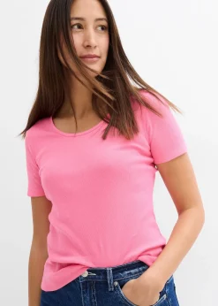 Lot de 2 T-shirts en coton côtelé