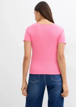 Lot de 2 T-shirts en coton côtelé