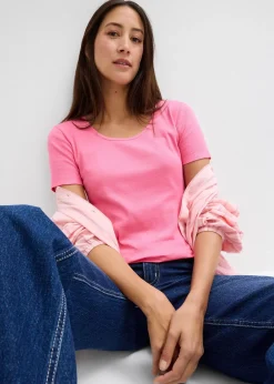 Lot de 2 T-shirts en coton côtelé