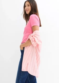 Lot de 2 T-shirts en coton côtelé