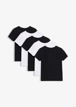 Lot de 5 T-shirts en coton extensible