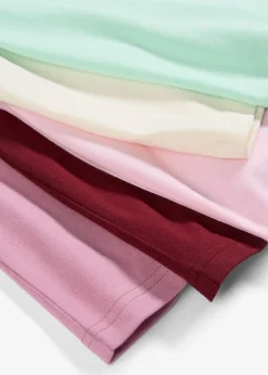 Lot de 5 T-shirts en coton extensible