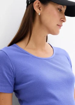 Lot de 2 T-shirts en coton côtelé