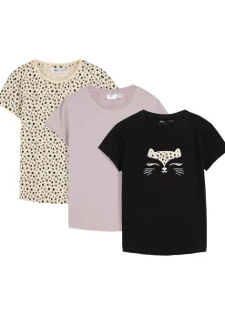 Lot de 3 T-shirts fille 100% coton