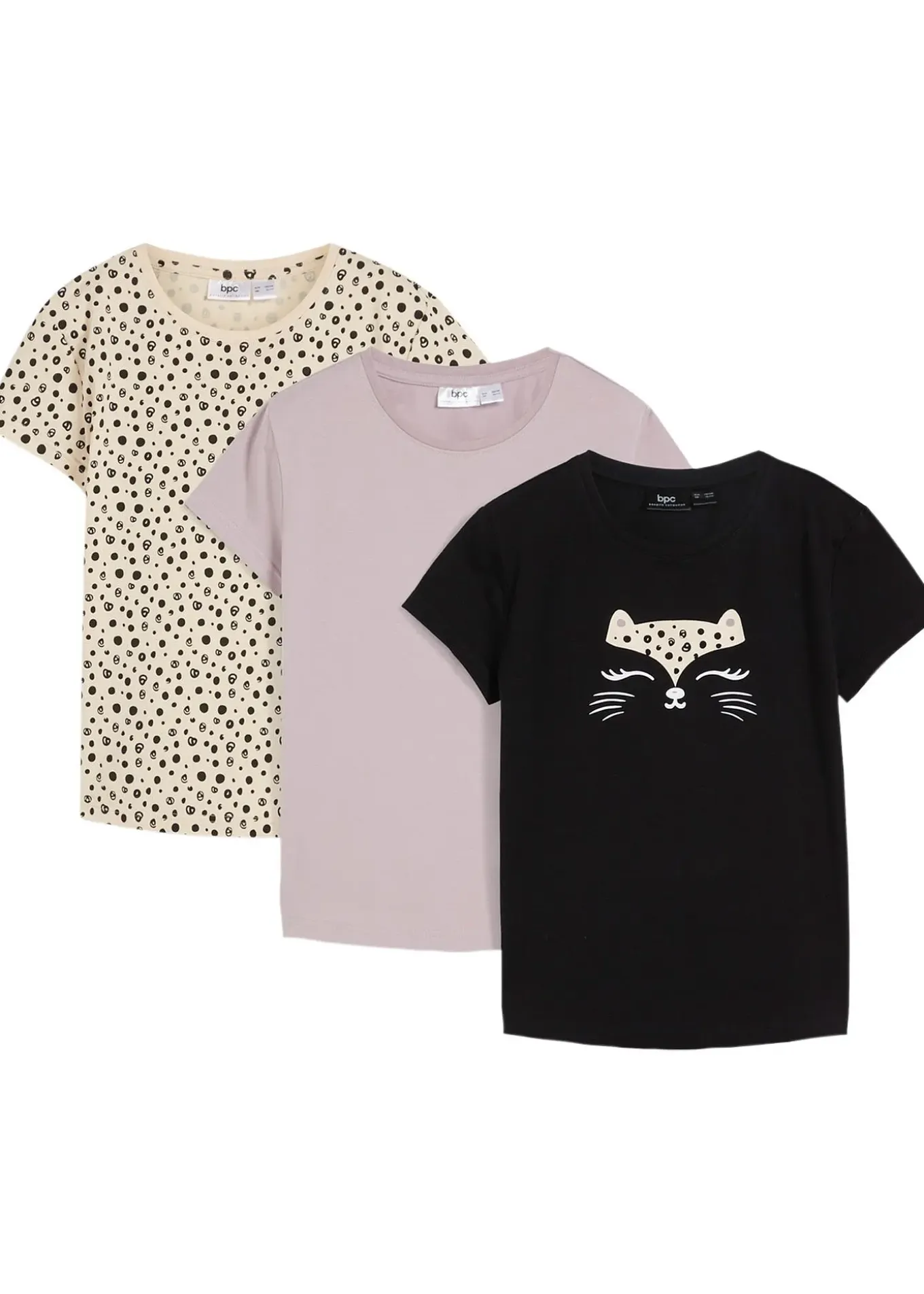 Lot de 3 T-shirts fille 100% coton