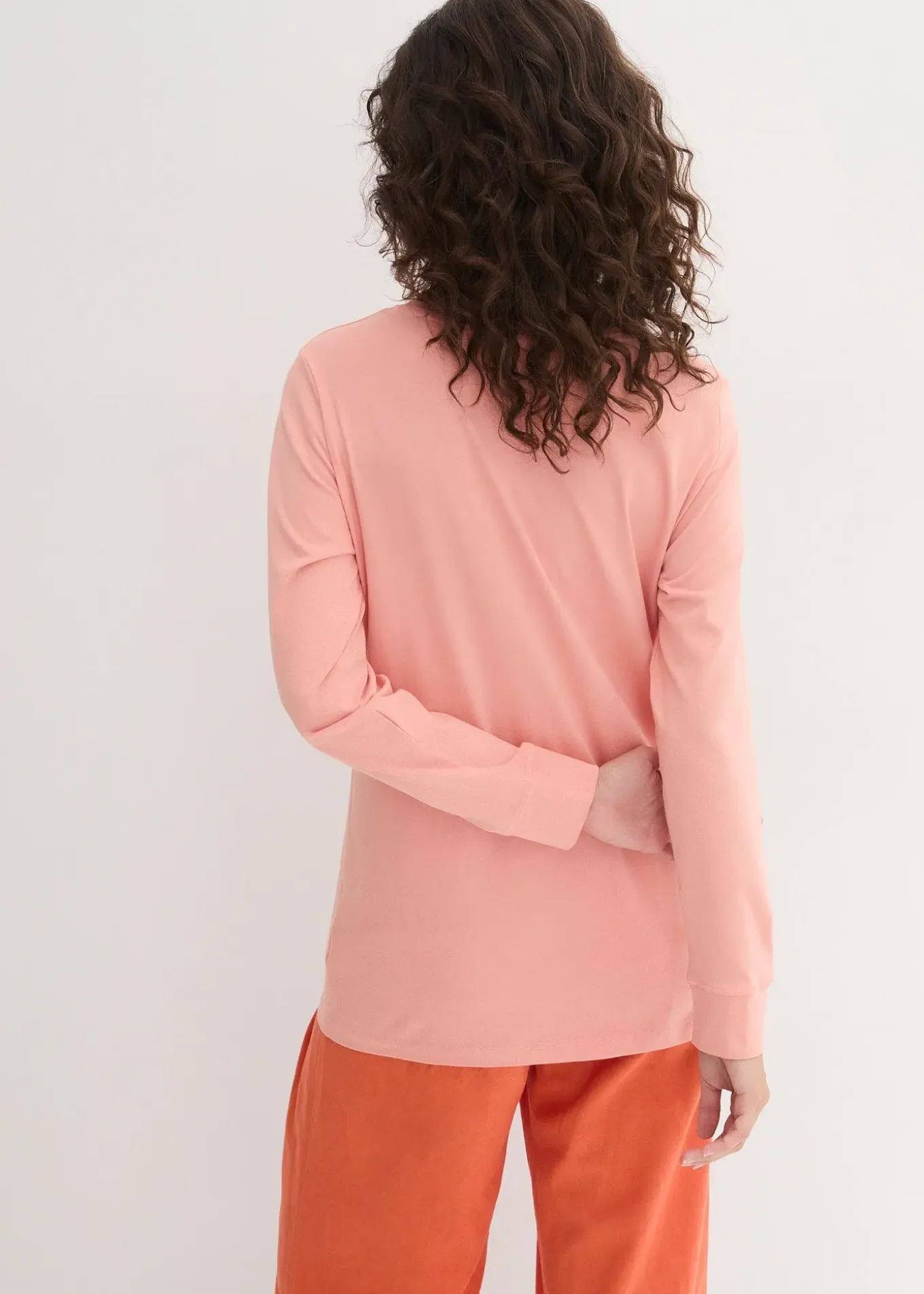 Lot de 5 T-shirts longs à col rond, manches longues