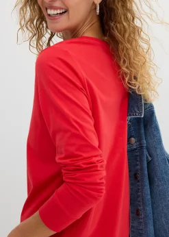 Lot de 5 T-shirts longs à col rond, manches longues