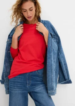 Lot de 5 T-shirts longs à col rond, manches longues