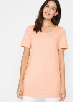 Lot de 2 T-shirts longs basiques, manches courtes