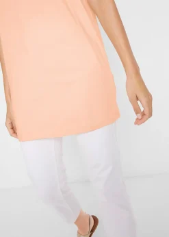 Lot de 2 T-shirts longs basiques, manches courtes